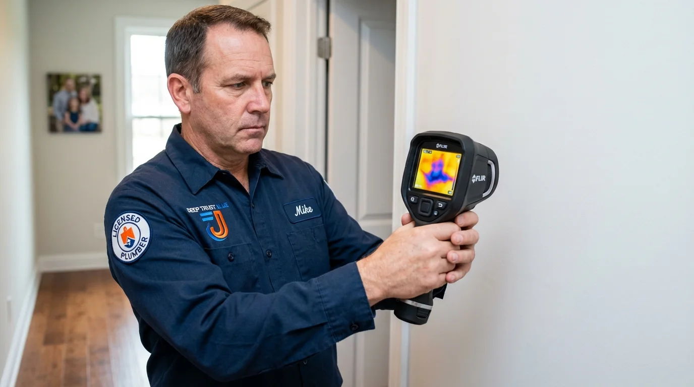 Thermal imaging leak detection by Johns Plumbing LLC in Galt